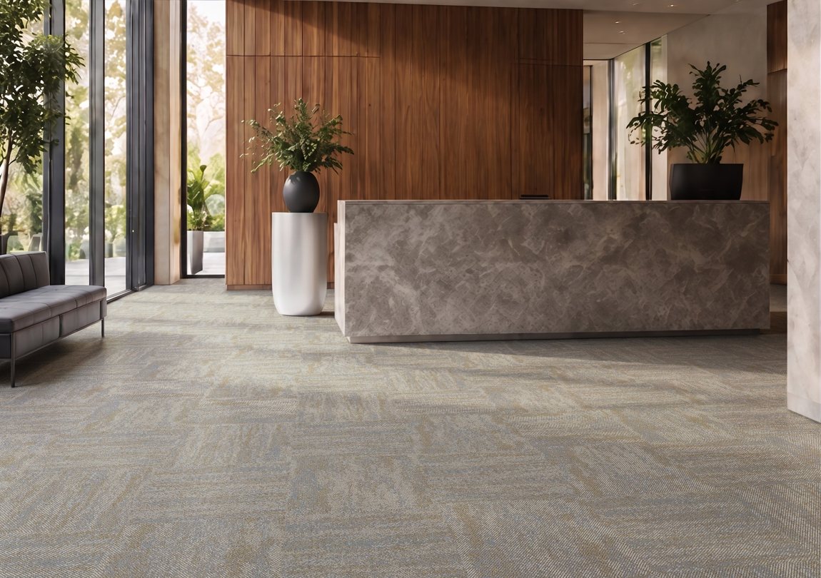 Groundwork carpet collection architectural interior, flooring-focused crop