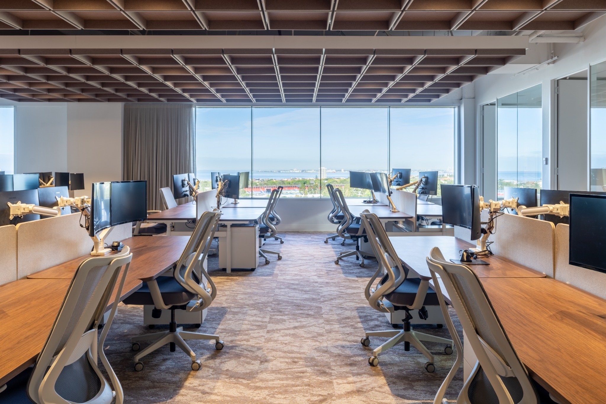 Workplace flooring application photograph supplied by Above Left